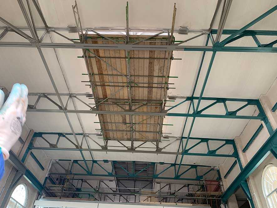 Hall Ceiling after spraying