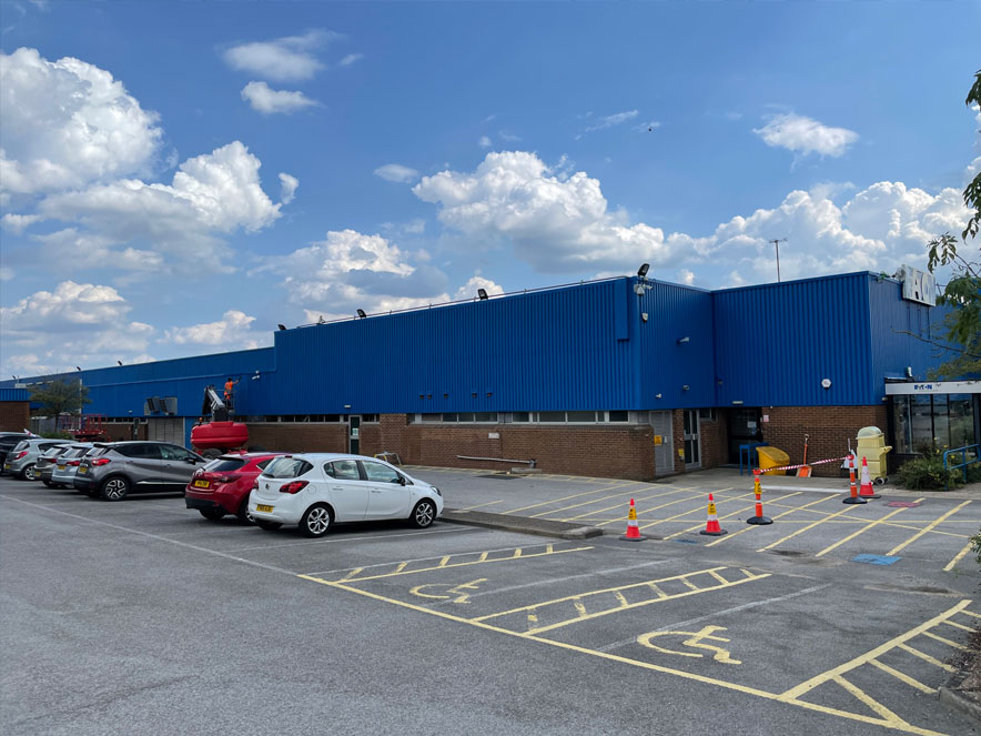 Spraying Industrial Buildings