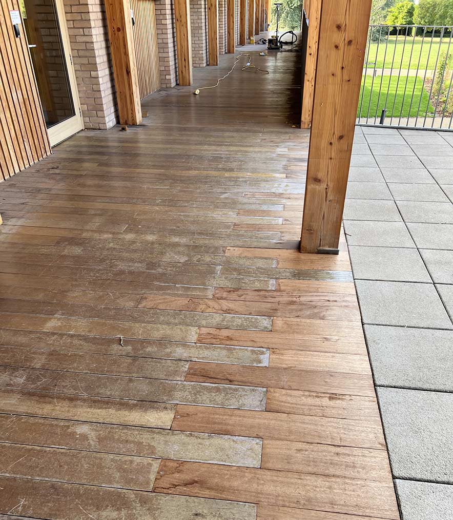 Notts trent University wooden floor refurbishment and maintenance