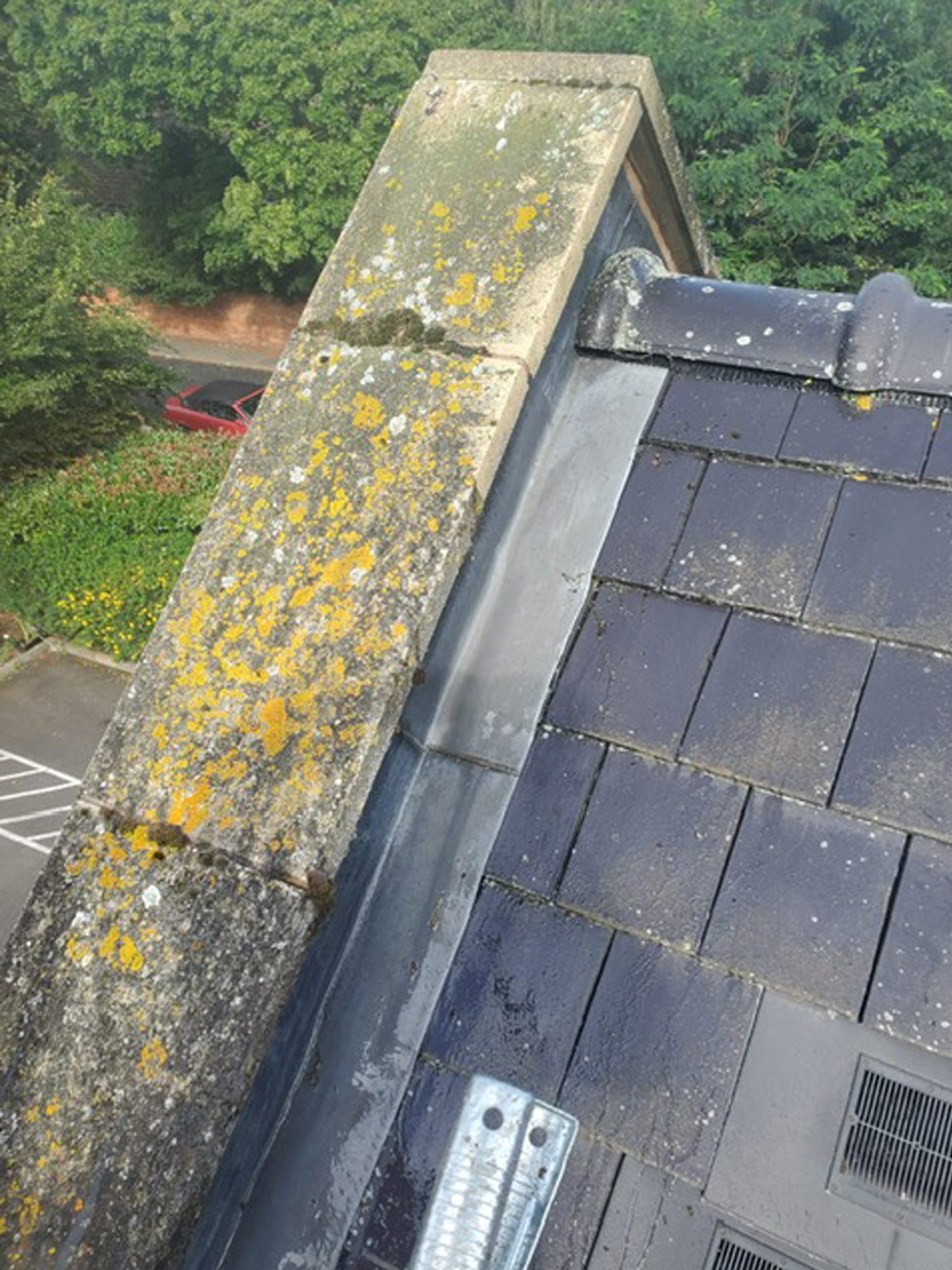 Roof Stone Cleaning Before