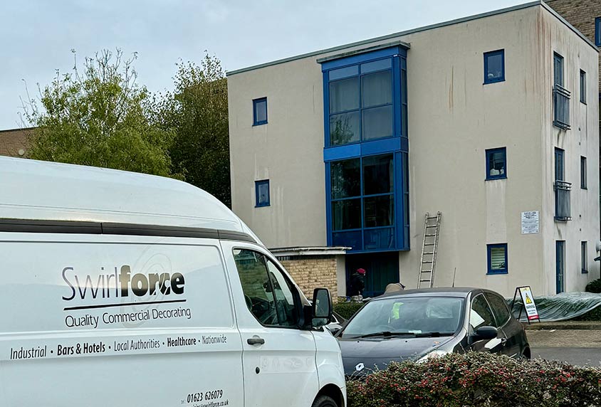 K-rend soft washing in progress