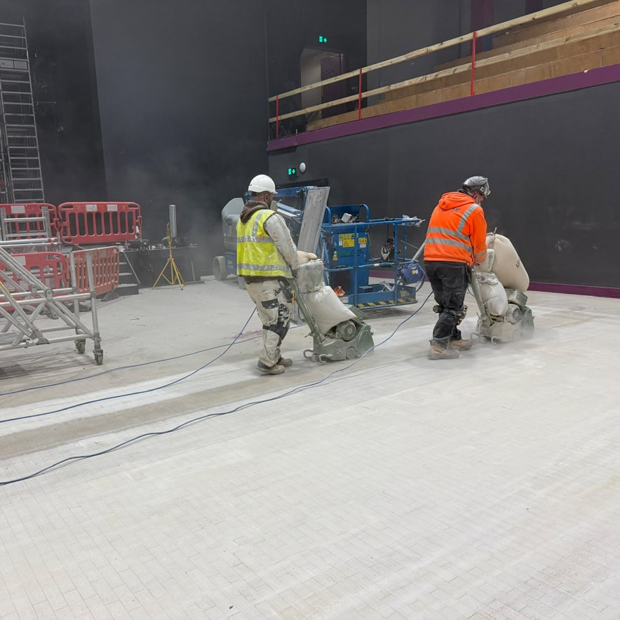 Sanding Floor to remove existing coatings